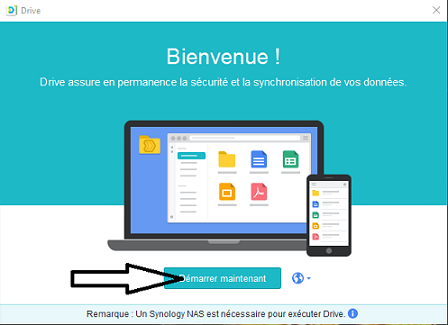 Page d'accueil du logiciel