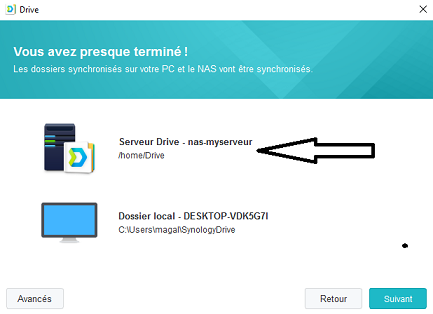 Association du serveur