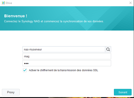 Page de connexion du logiciel